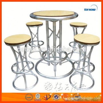 supplier of Round MDF panel customised aluminum Bar Table for bar furniture bar stools